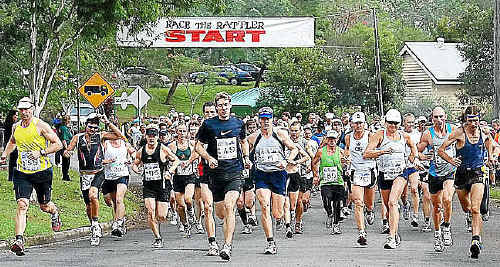 Competitors in last year’s Race the Rattler begin the 18.5 kilometre journey back to the Gympie Old Railway Station. Now is the time to register for this year’s event. Competitors in last year’s Race the Rattler begin the 18.5 kilometre journey back to the Gympie Old Railway Station. Now is the time to register for this year’s event.